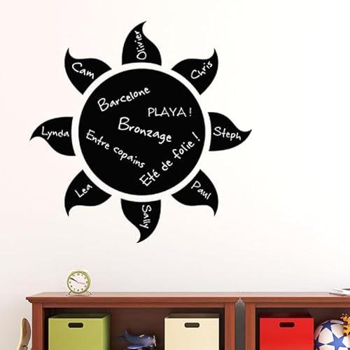 Ambiance Sticker leisteen krijtbord - design zon - 30x30cm