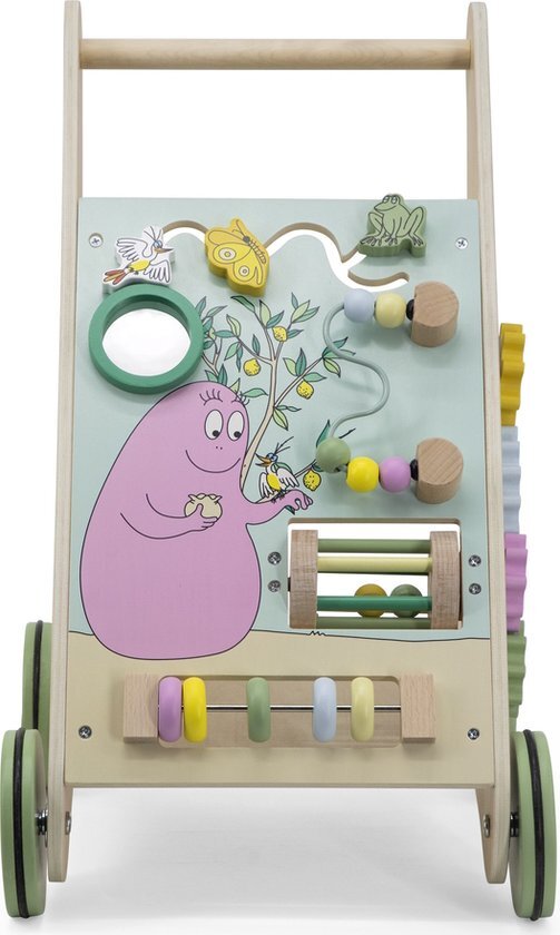 Label-Label Barbapapa Houten Activiteiten Loopwagen LLBB-35830