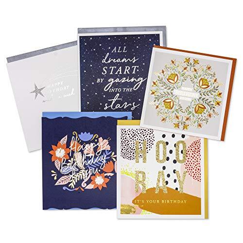 Tall Boy Tall Boy Set van 5 bekroonde verjaardagskaarten voor haar en hem met speciaal ontworpen enveloppen | Happy Birthday Card met reliëf of folie Finish | Verschillende wenskaarten Multipack | Made in UK