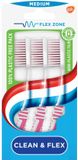 Aquafresh Tandenborstel Clean & Flex Medium - 2 x 3 stuks - Voordeelverpakking