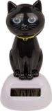Out of the Blue - Solar bewegend katje - zwart 12 cm