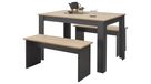 Artisan table set 3-piece oak anthracite - MARIA