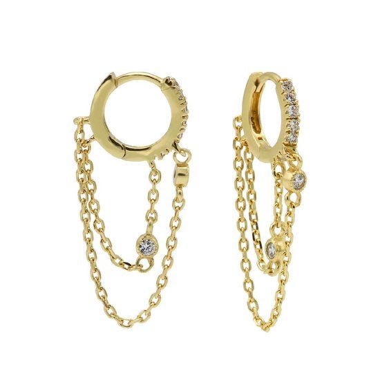 KARMA Jewelry Karma Dames Oorbellen Zilver - Goudkleurig