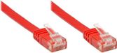 VARIA Group Cat 6 platte patchkabel, 2 meter, rood, U/UTP, RJ45, slanke uitvoering