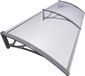 VOUNOT Abri de porte d'entrée, auvent en polycarbonate, porte robuste, feutre de toiture, protection contre la pluie et les UV, gris, transparent, 200 cm x 80 cm