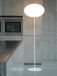 CPH Lighting Lampadaire Eggy Pin, Ø 55 cm, opale/blanc