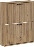 vidaXL Wandgemonteerde Schoenenkast HOORN 71 x 17 x 86 cm Bewerkt hout