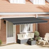 Maison Exclusive - Pare-soleil électrique, 4 x 2 mètres, anthracite, 100% polyester