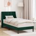 Maison Exclusive - Lit cadre avec tête de lit vert foncé 100 x 200 cm, velours