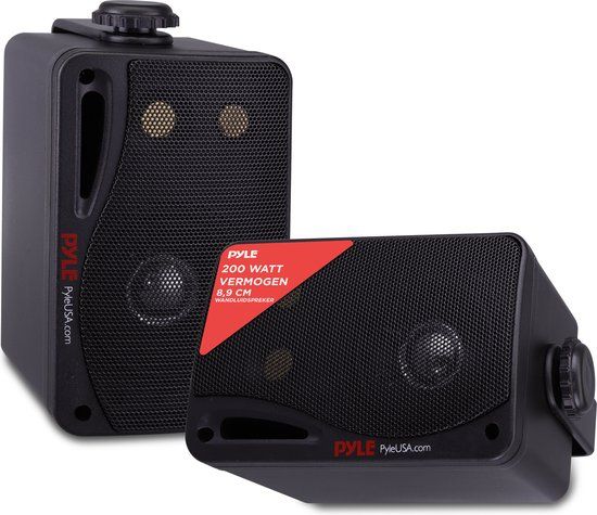 Pyle PDWR42BBT - Bluetooth Speaker - Black - Water Resistant - Wall Mount