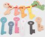TickiT Houten sleutel regenboog 73474, lange sleutel 12 cm
