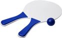 Bullet Beachball set buitenspeelgoed - blauw/wit - Hout - Rackets/batjes en bal - Tennis ballenspel