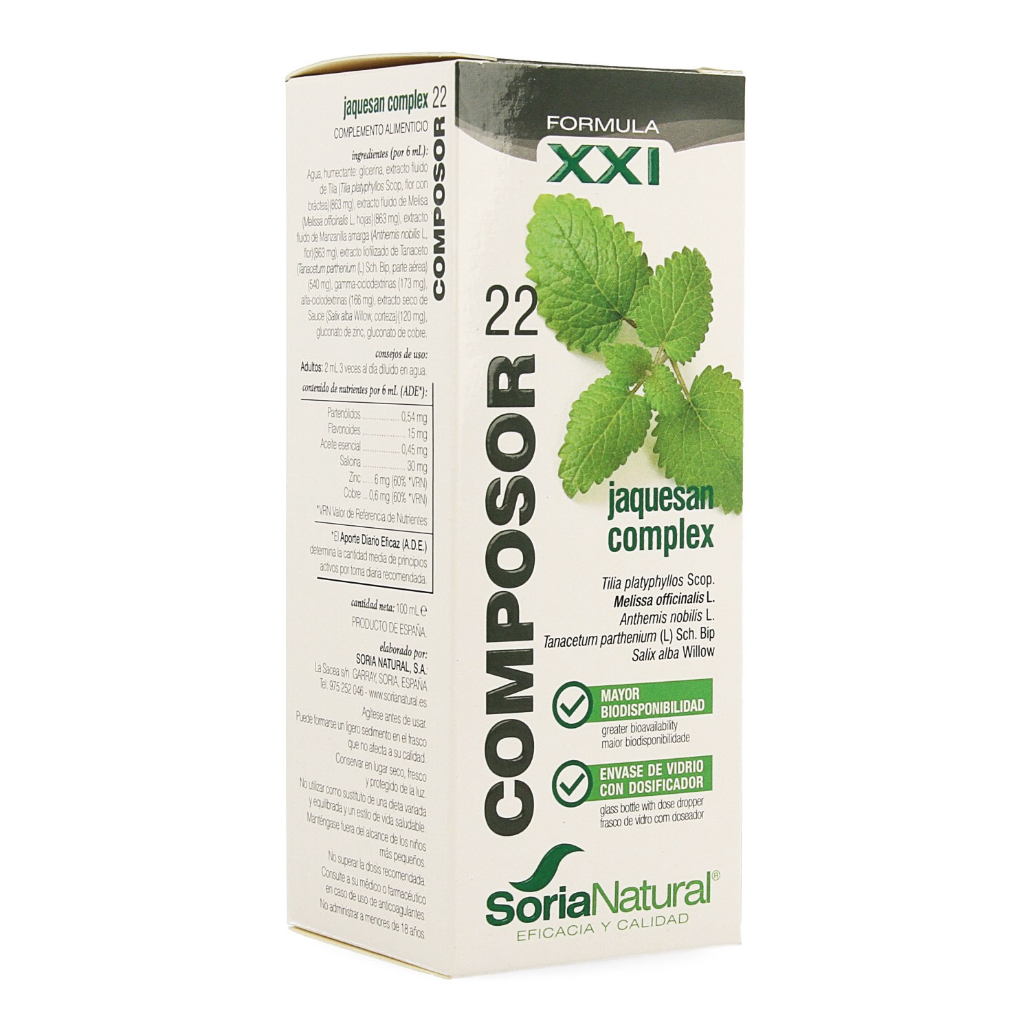 Soria Natural Coria Composor 22 Jaquesan Druppels 100ml