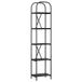 vidaXL Boekenplank - 5-laags - 40 x 30 x 183 cm - Houtvezelplaat - Eikenzwart