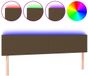 vidaXL Hoofdbord LED 180x5x78/88 cm stof donkerbruin