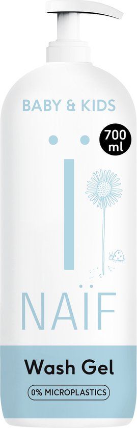 Naïf XXL Reinigende Wasgel Pompfles - Baby & Kind - Natuurlijke Ingrediënten - 700ml