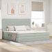 Maison Exclusive - Lit à sommier LED avec matelas gris clair 200 x 200 cm, velours