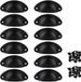 OEM Mont B.V. 12 stuks Ladekastgreep meubelgrepen kastgreep halfrond handvat zwart ijzer 8.1*3.2*1.8 cm