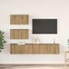 Prolenta Maison Exclusive - TV-meubelset, 4 stuks, 80 x 30 x 30 cm, eikenhout met ambachtelijke afwerking