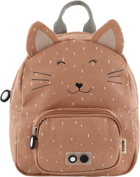 Trixie Kleine Rugzak - Mrs. Cat - Schooltas Waterafstotend - Boekentas voor Kind - Voor Jongens en Meisjes - Geschikt als Gymtas - Roze
