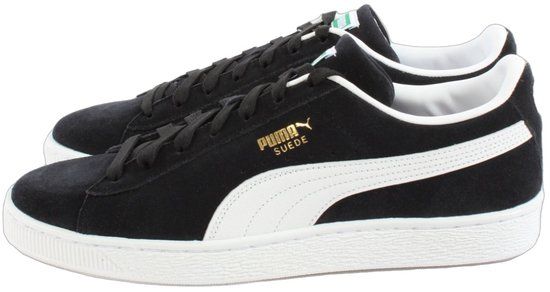 Puma Suede Classic Lage Sneakers Mannen Zwart-Wit Maat 46