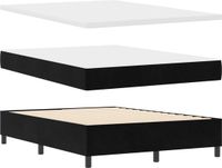 vidaXL Boxspring Bed met Hoofdeinde Zwart 190 x 140 cm Fluweel