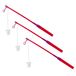 Bâton de lampion 3x avec lumière LED incl. piles 40 cm rouge