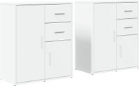 vidaXL Dressoir - 60x31x70 cm - Bewerkt Hout - Wit