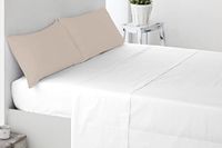 Miracle Home. Anti-peeling kussenslopen, zacht en comfortabel, 50% katoen, 50% polyester. 2 eenheden, 85 x 45. Bed 150, Beige