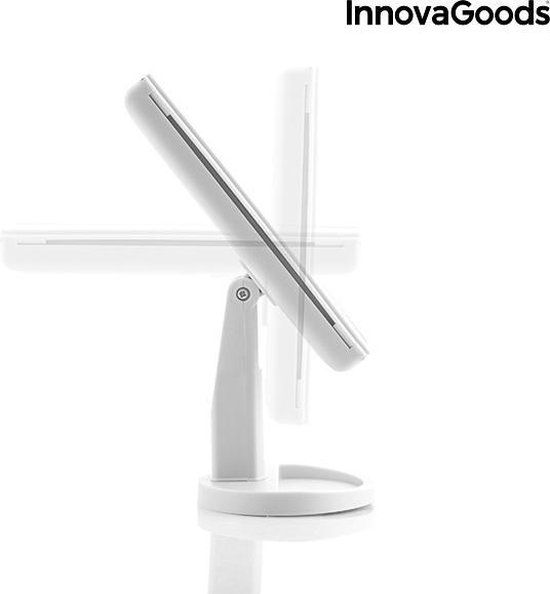InnovaGoods Ledflect - Vergrotende Spiegel met Led - Wit - 29x29.5x12 cm