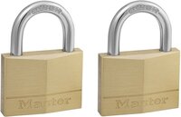 Masterlock Set van 2 messing hangsloten met 2 sleutels 150EURT