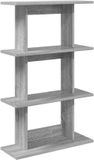 vidaXL Wandplank Muurmontage Grijs Sonoma 56 x 20 x 90 cm Bewerkt hout
