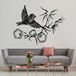 Sticker mural oiseau - 177x250 cm - noir