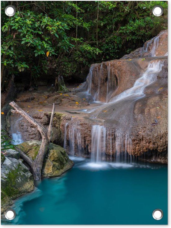 GreatGardenPosters Tuinposter Waterval - 30x40 cm - PVC - Landelijk - Voor buiten