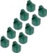 Alberts 855321 Veerpootkap | kunststof, groen | voor buis-Ø 38 mm | Set van 10