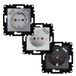 Schuko Inbouwstopcontact met 2 USB-poorten, Matzwart