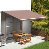 Maison Exclusive - Tissu de remplacement pour auvent marron 500x350 cm polyester