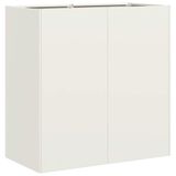 VidaXL Plantenbak Staal Wit 80x40x80 cm