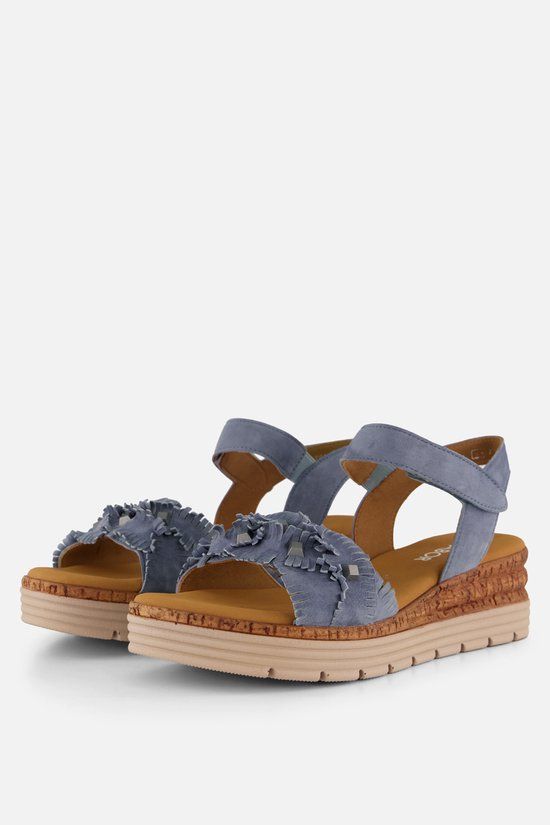 Gabor Sandalen blauw Leer - Maat 38