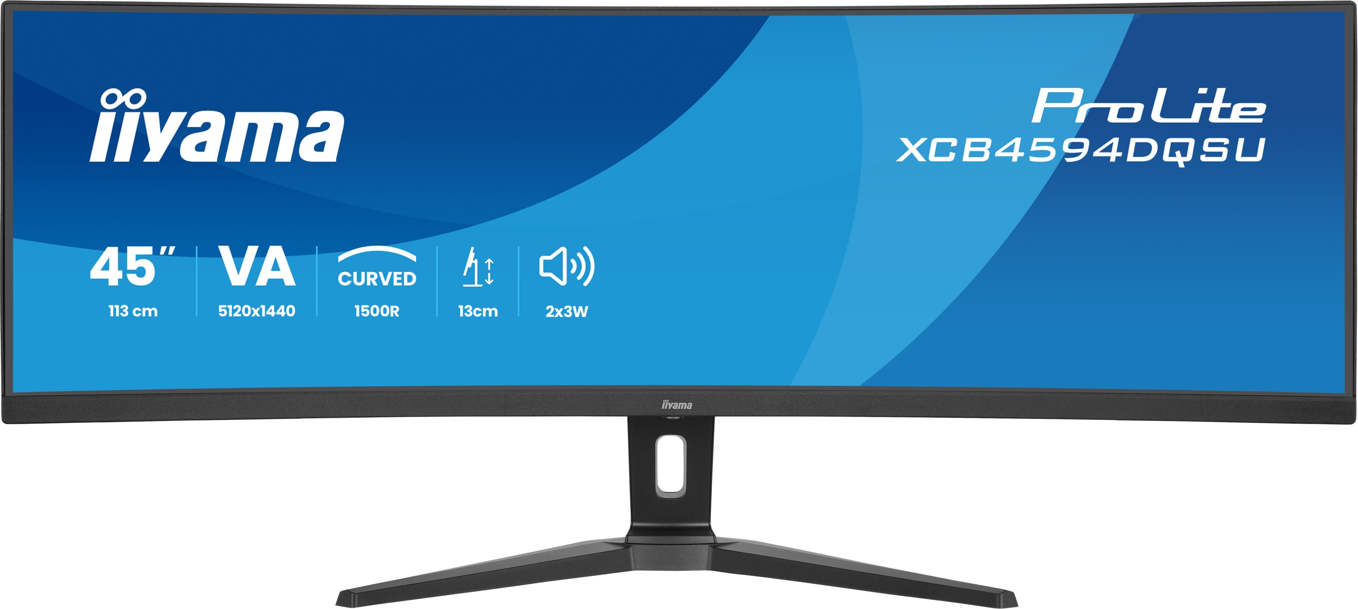 iiyama ProLite XCB4594DQSU-B1 44.5" Dual QHD VA LED Curved Monitor