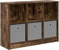 vidaXL Dressoir Gerookt eiken 88,5 x 27,5 x 63,5 cm