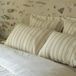 Terre de Nuit Olympe Taie d'Oreiller 60x60 Coton Rayure Blanc