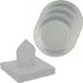 Santex Feest/Verjaardag Servies Set - 10x Gebaksbordjes/25x Servetten - Zilver - Karton