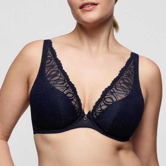PrimaDonna Salerno Plunge Bh Halve Mousse Cups 0163532 Midnight Blue - maat EU 75E / FR 90E