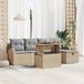 Prolenta Maison Exclusive - Ensemble de salon de jardin composé de 6 pièces, en polyrotin beige