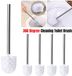 NCD E-Commerce Handel GmbH set de 5 pièces brosse de toilette brosse de salle de bain blanc acier inoxydable brosse de nettoyage de rechange
