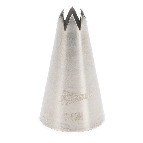 Patisse Spuitmondje rvs gesloten ster 6 mm