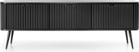 Meuble TV noir pieds noirs moderne