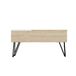 Homemania Koffietafel, melamine spaanplaat, metaal, eiken wit, 80 x 50 x 38,6 cm