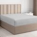 Ibenzoa® Taie d'oreiller en soie douce et respirante gris clair 135x190 cm